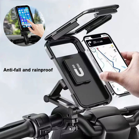 👉 Rain-Proof Phone Holder for Bike & Motorcycle – Universal Waterproof Phone Mount with 360° Rotation