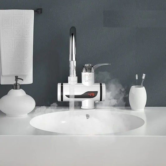 Instant Electric Water Heating Tap with Digital Temperature Display, Shock-Proof Design, Hot & Cold Water Faucet for Kitchen & Bathroom RebelRise Mart