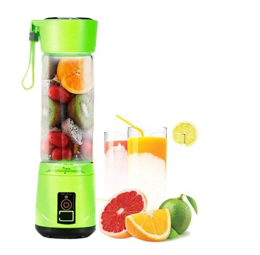 6-Blade Electric Juicer Machine – USB Rechargeable Portable Blender for Smoothies & Juices, 380ml Capacity, BPA-Free, Ideal for Home & Travel Use RebelRise Mart