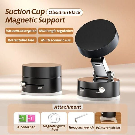 Magnetic Car Mobile Holder – 360° Rotation Strong Grip Phone Stand for Dashboard & Air Vent