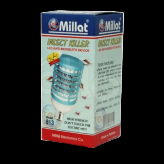 Millat Insect Killer Bulb with Blue LED Light – Electric Mosquito & Insect Killer Lamp | Safe, Energy-Efficient, Noiseless, Long-Lasting