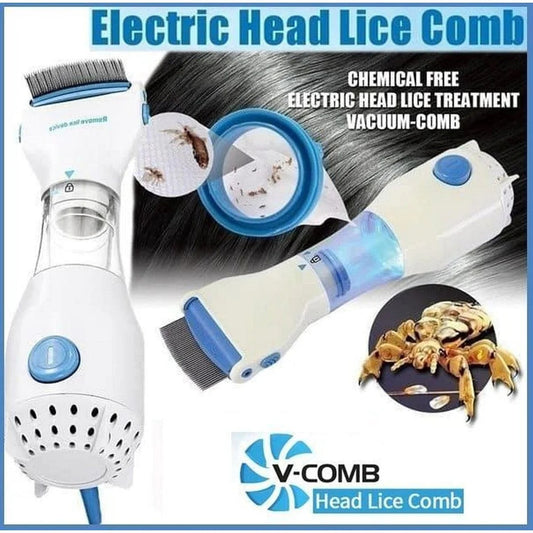 Electric Anti-Lice Comb – Chemical-Free V-Comb with Capture Filter for Safe & Easy Lice and Nit Removal