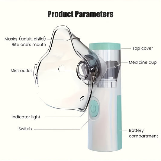 Portable Facial Steamer & Mesh Nebulizer – 2-in-1 Face Steamer & Humidifier for Deep Cleaning, Hydration & Spa Care