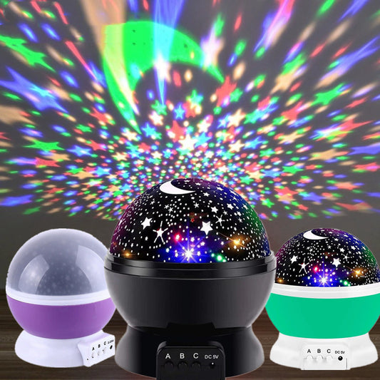 Star Master Dream Rotating Projection Lamp – Galaxy Night Light Projector with Moon & Stars, Bluetooth Music Player, USB Rechargeable
