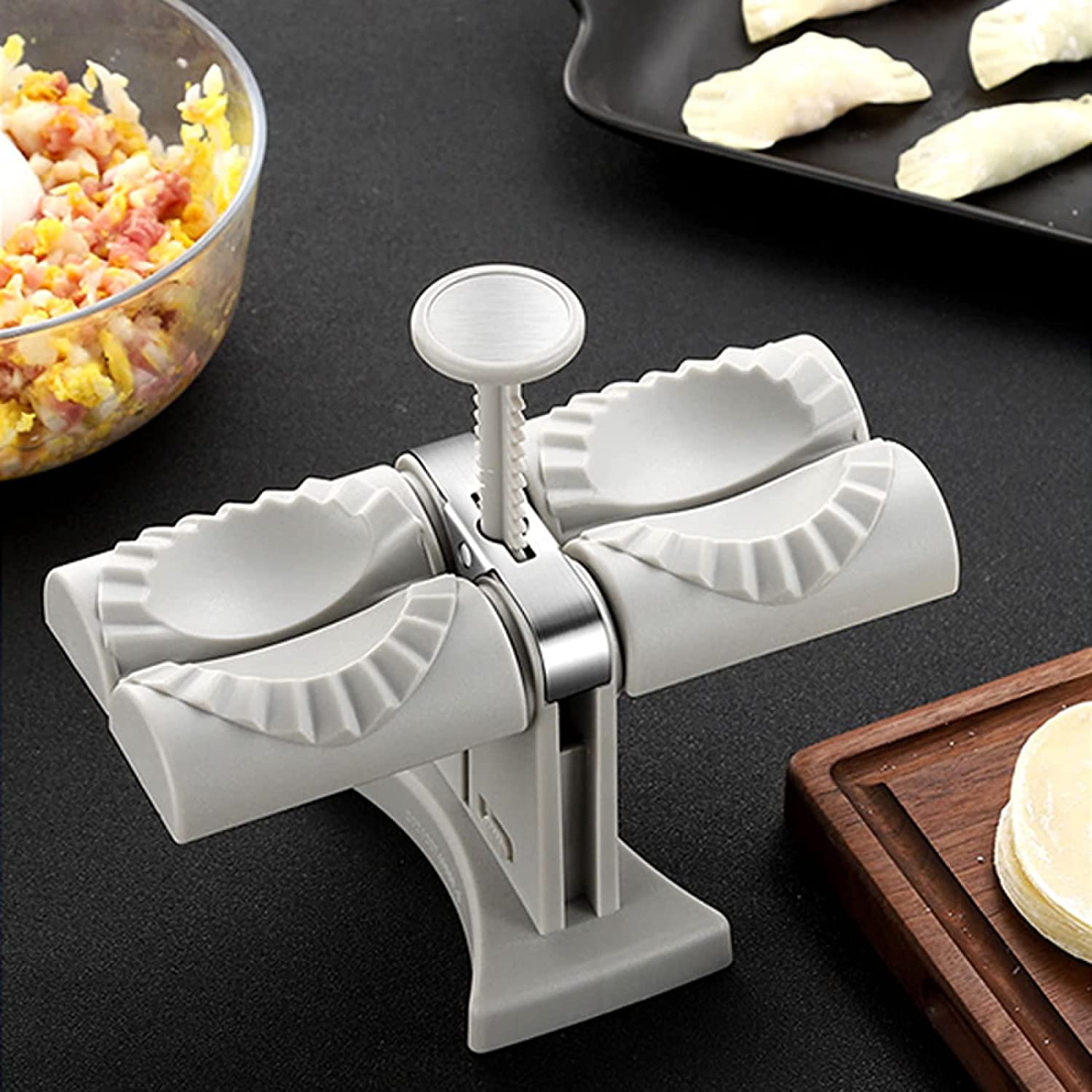 Double Head Automatic Dumpling Maker Machine – Fast & Easy Dumpling Press