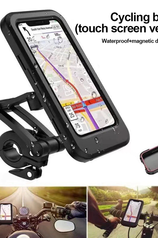 👉 Rain-Proof Phone Holder for Bike & Motorcycle – Universal Waterproof Phone Mount with 360° Rotation