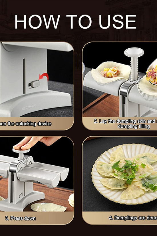 Double Head Automatic Dumpling Maker Machine – Fast & Easy Dumpling Press