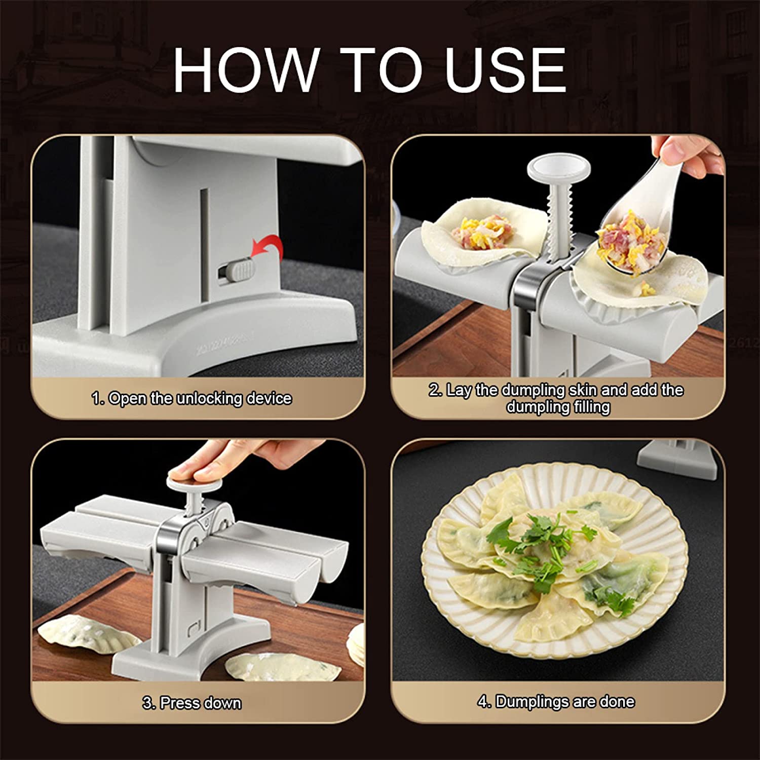 Double Head Automatic Dumpling Maker Machine – Fast & Easy Dumpling Press