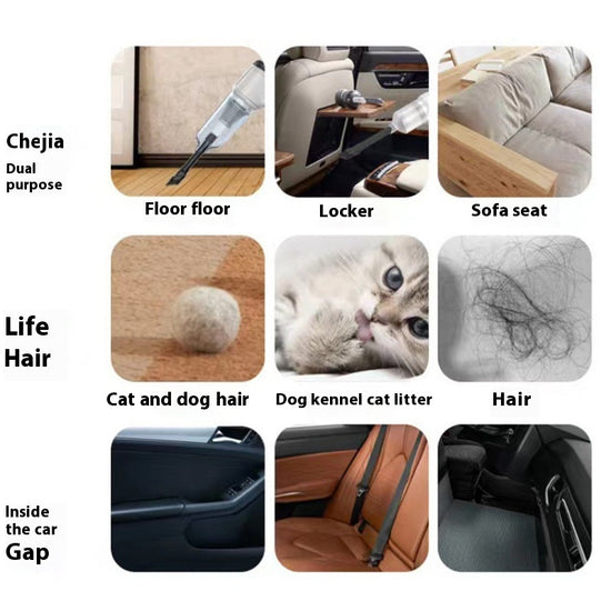 Portable Car Vacuum Cleaner – 4-in-1 Wireless Handheld Vacuum with Strong Suction, Rechargeable & Stainless Steel Filter