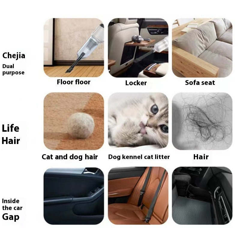 Portable Car Vacuum Cleaner – 4-in-1 Wireless Handheld Vacuum with Strong Suction, Rechargeable & Stainless Steel Filter