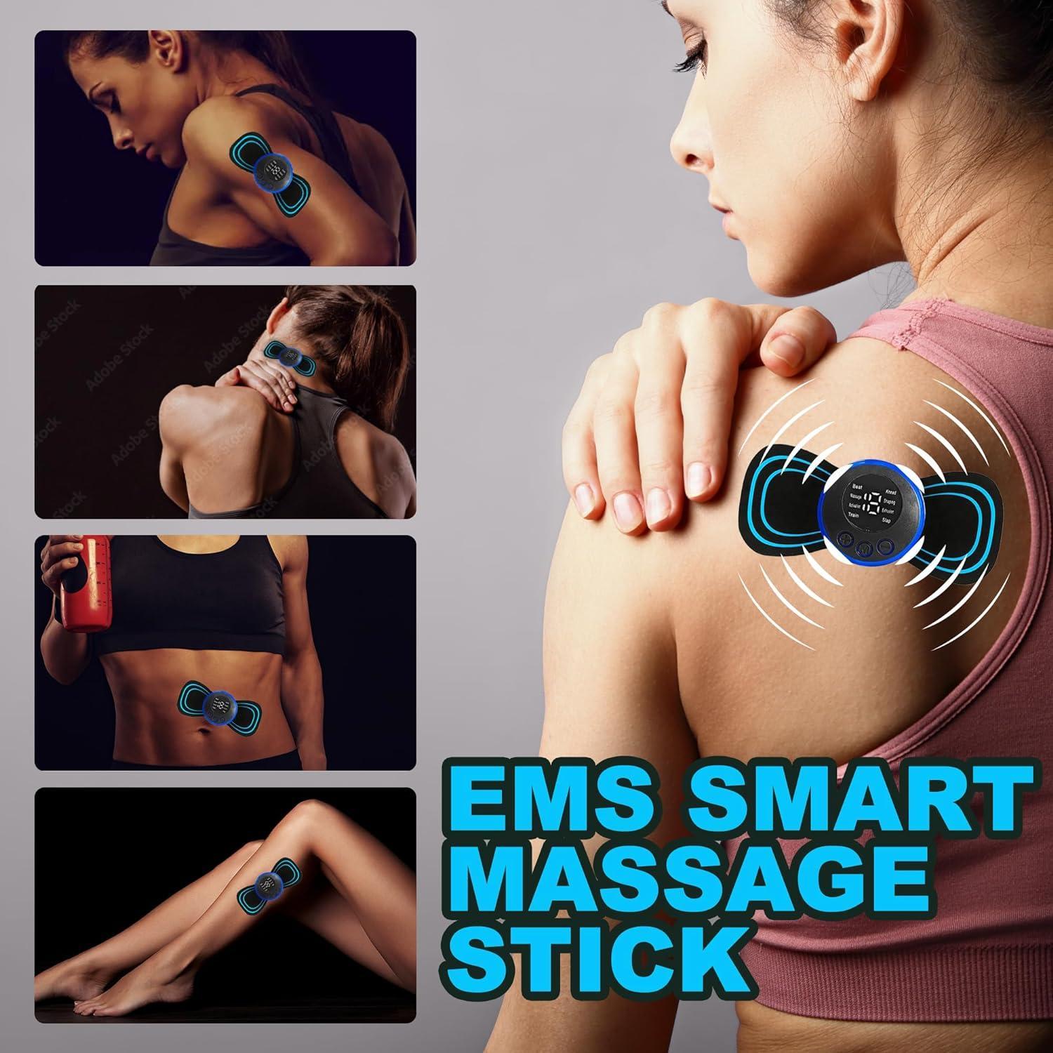EMS Mini Electric Neck Back Body Massager – Cervical, Shoulder, Back & Muscle Therapy Pain Relief Device