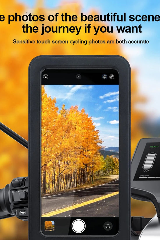 👉 Rain-Proof Phone Holder for Bike & Motorcycle – Universal Waterproof Phone Mount with 360° Rotation