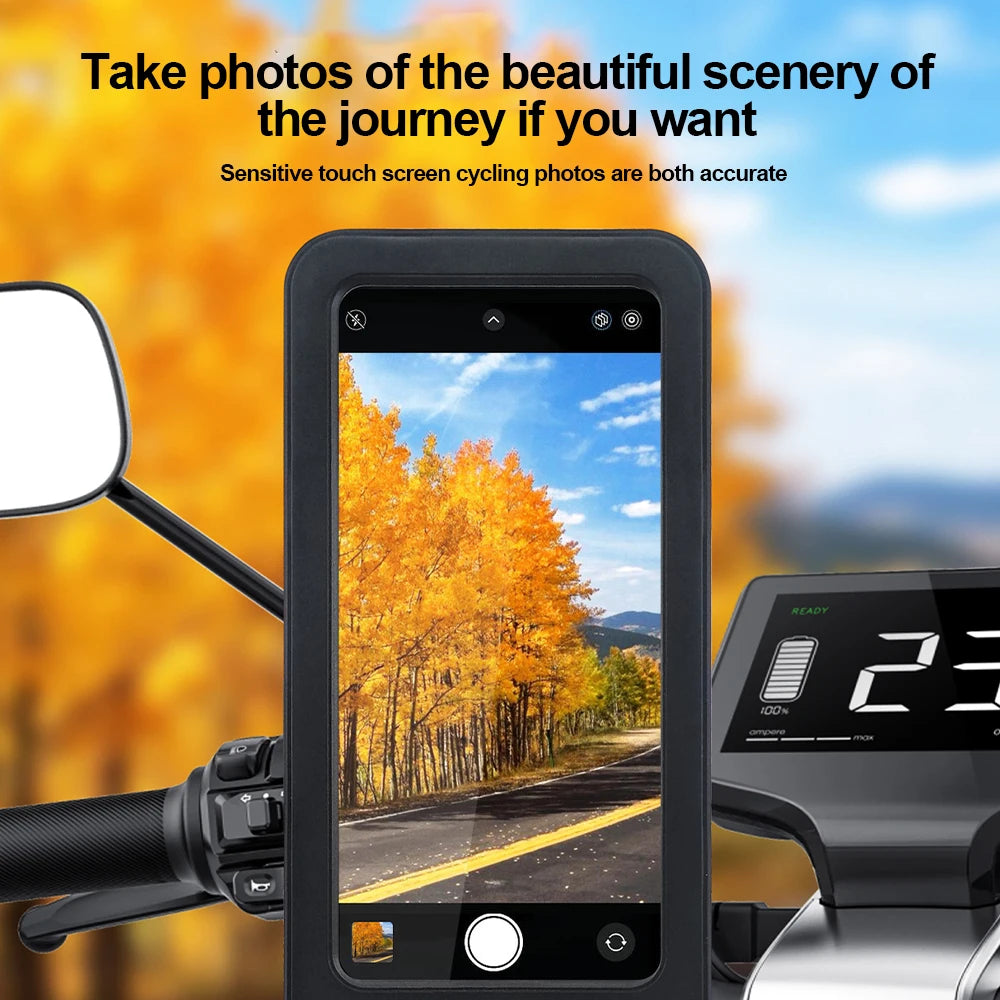 👉 Rain-Proof Phone Holder for Bike & Motorcycle – Universal Waterproof Phone Mount with 360° Rotation