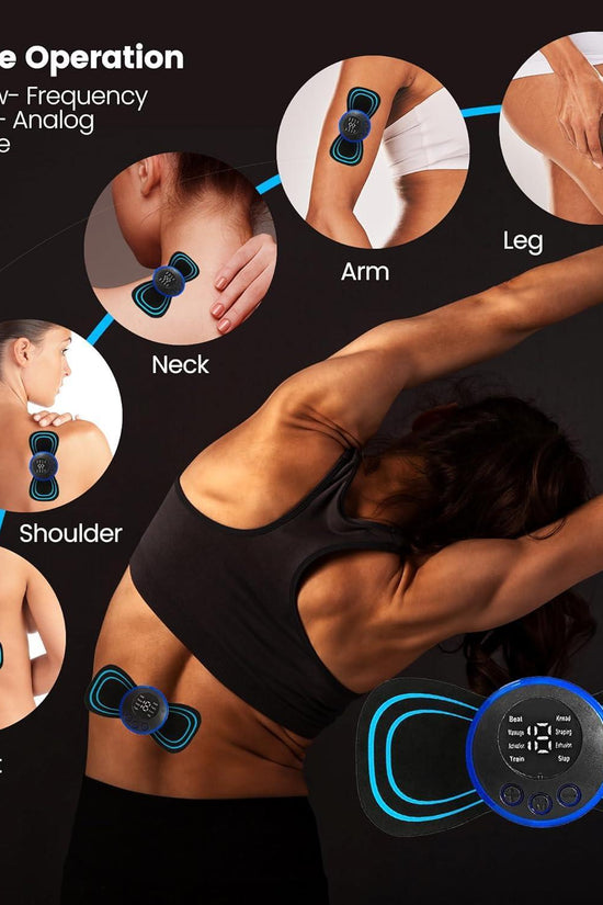 EMS Mini Electric Neck Back Body Massager – Cervical, Shoulder, Back & Muscle Therapy Pain Relief Device