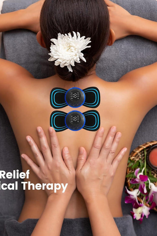 Pack of 2 – Mini Electric Body Massager & EMS Foot Massager Pad | Portable Pain Relief & Muscle Therapy