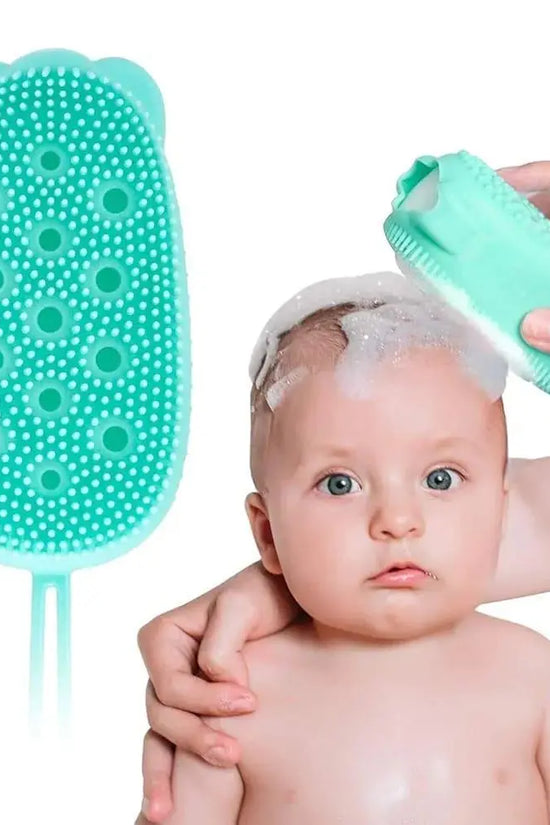 Child-Friendly Silicone Bath Brush – Durable, Easy-to-Clean Body Scrubber for Kids & Family Bathrooms RebelRise Mart
