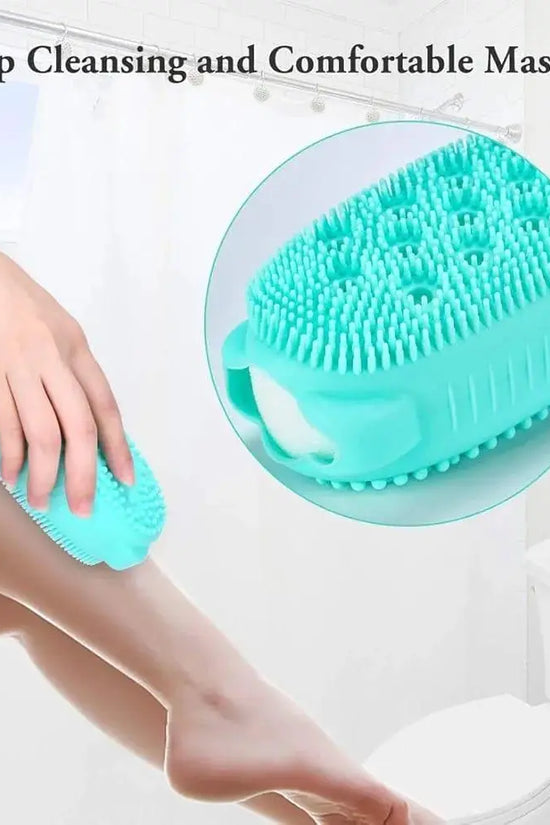 Child-Friendly Silicone Bath Brush – Durable, Easy-to-Clean Body Scrubber for Kids & Family Bathrooms RebelRise Mart