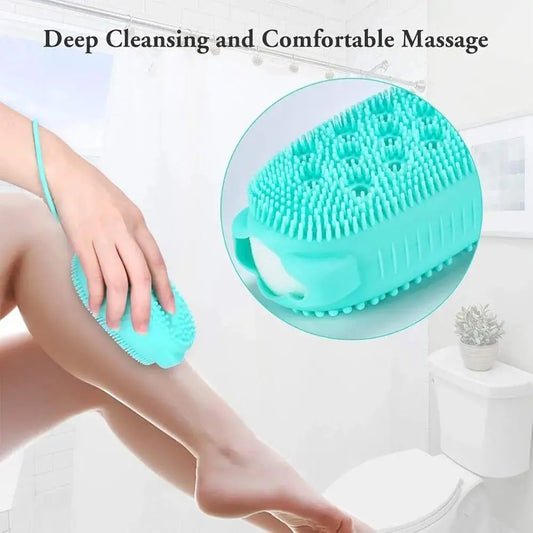 Child-Friendly Silicone Bath Brush – Durable, Easy-to-Clean Body Scrubber for Kids & Family Bathrooms RebelRise Mart