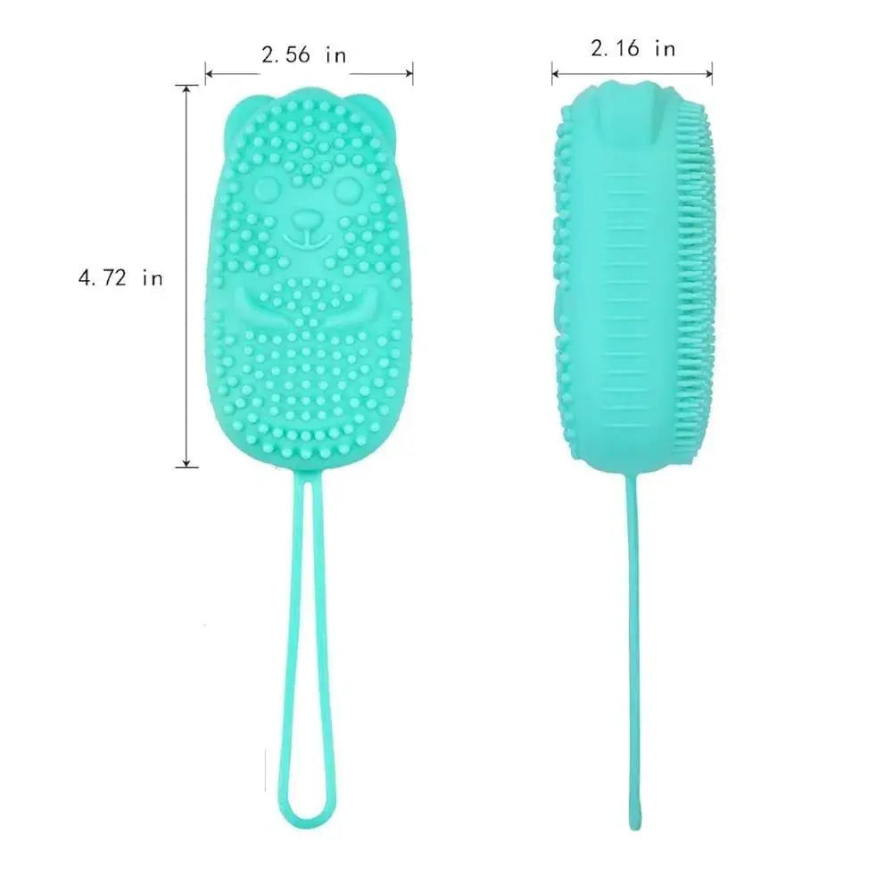 Child-Friendly Silicone Bath Brush – Durable, Easy-to-Clean Body Scrubber for Kids & Family Bathrooms RebelRise Mart