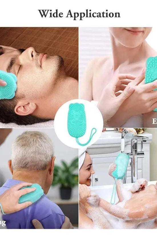 Child-Friendly Silicone Bath Brush – Durable, Easy-to-Clean Body Scrubber for Kids & Family Bathrooms RebelRise Mart