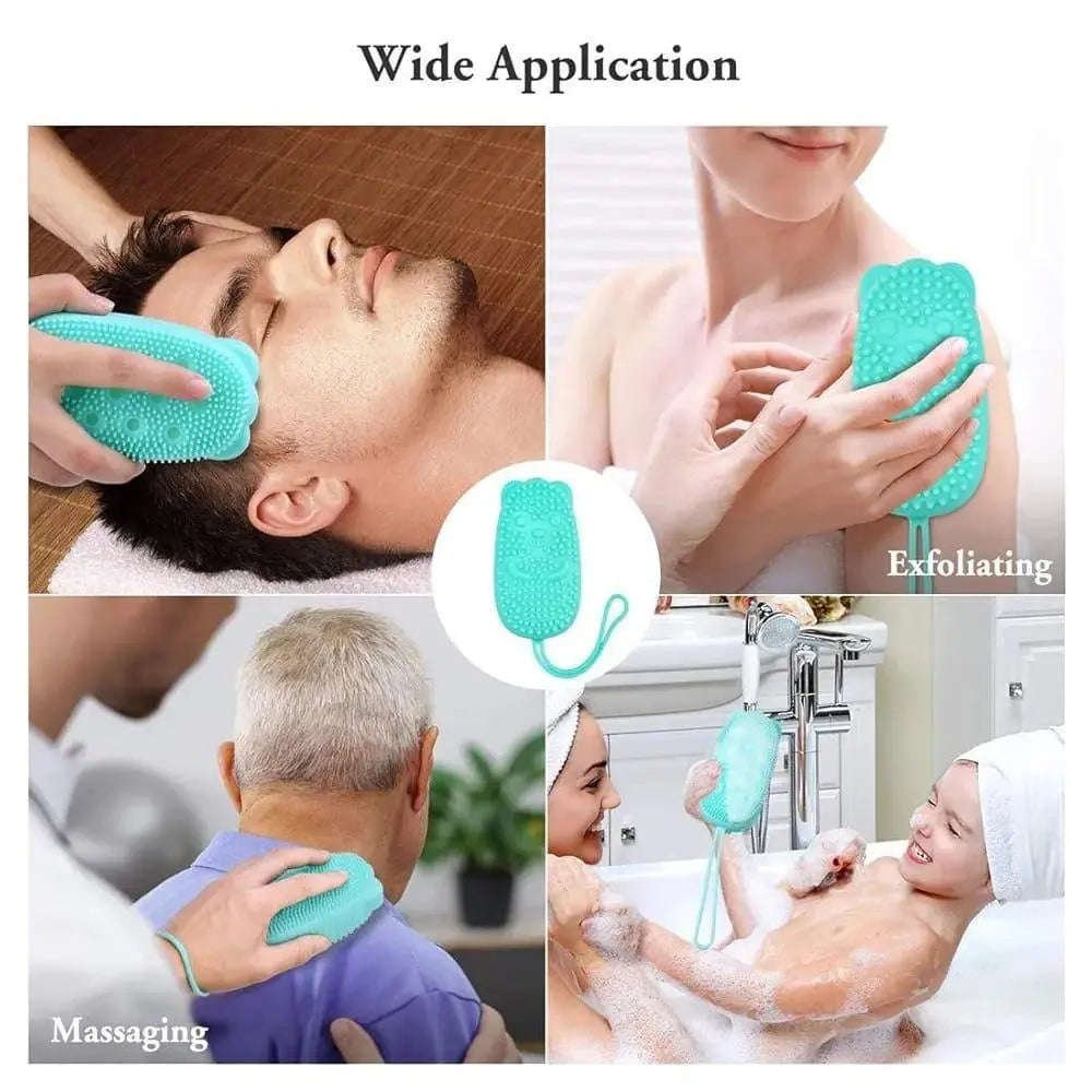 Child-Friendly Silicone Bath Brush – Durable, Easy-to-Clean Body Scrubber for Kids & Family Bathrooms RebelRise Mart