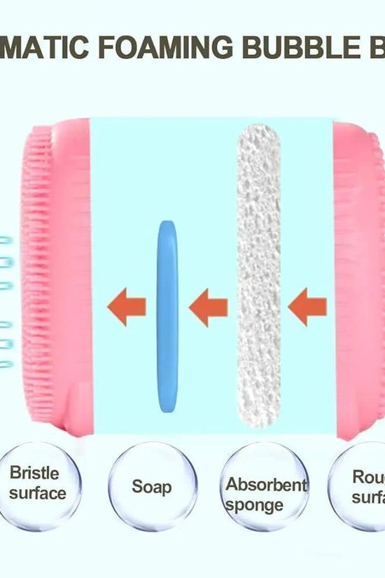 Child-Friendly Silicone Bath Brush – Durable, Easy-to-Clean Body Scrubber for Kids & Family Bathrooms RebelRise Mart