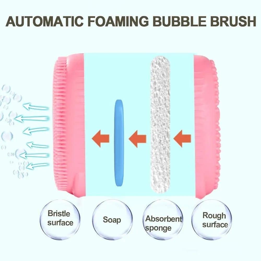Child-Friendly Silicone Bath Brush – Durable, Easy-to-Clean Body Scrubber for Kids & Family Bathrooms RebelRise Mart