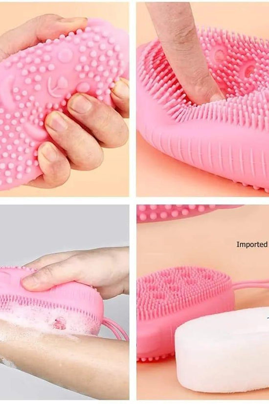Child-Friendly Silicone Bath Brush – Durable, Easy-to-Clean Body Scrubber for Kids & Family Bathrooms RebelRise Mart