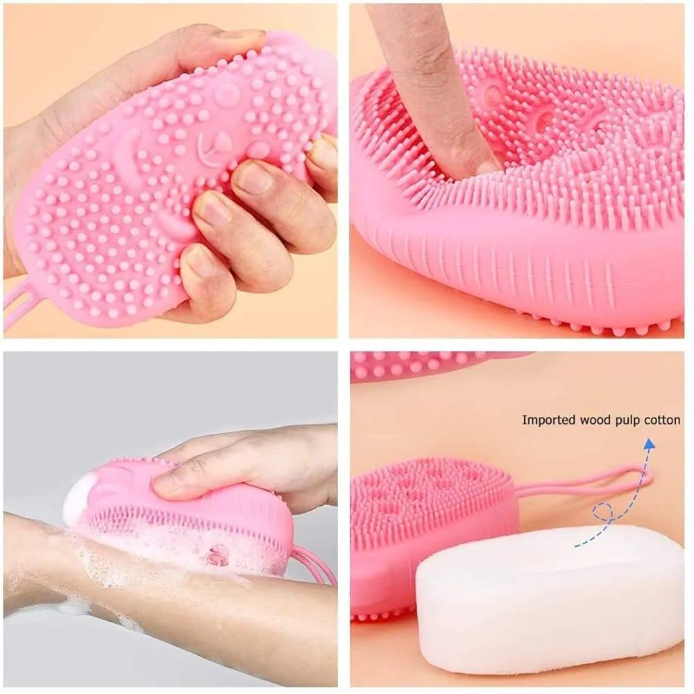 Child-Friendly Silicone Bath Brush – Durable, Easy-to-Clean Body Scrubber for Kids & Family Bathrooms RebelRise Mart