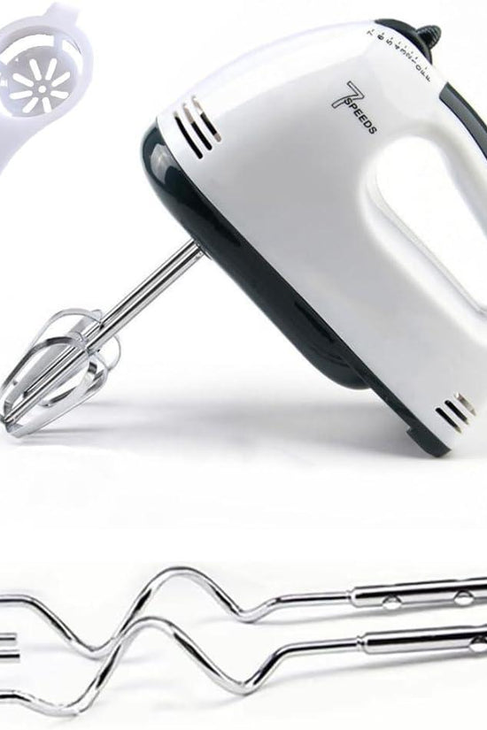 Electric Hand Mixer – 5-Speed Lightweight Kitchen Mixer with Stainless Steel Beaters & Dough Hooks for Baking & Cooking