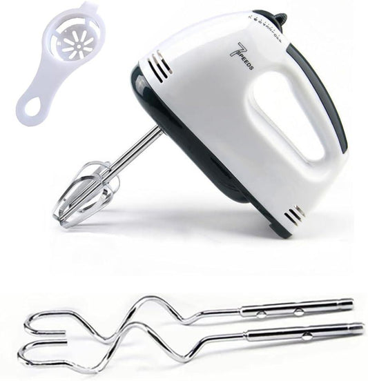 Electric Hand Mixer – 5-Speed Lightweight Kitchen Mixer with Stainless Steel Beaters & Dough Hooks for Baking & Cooking