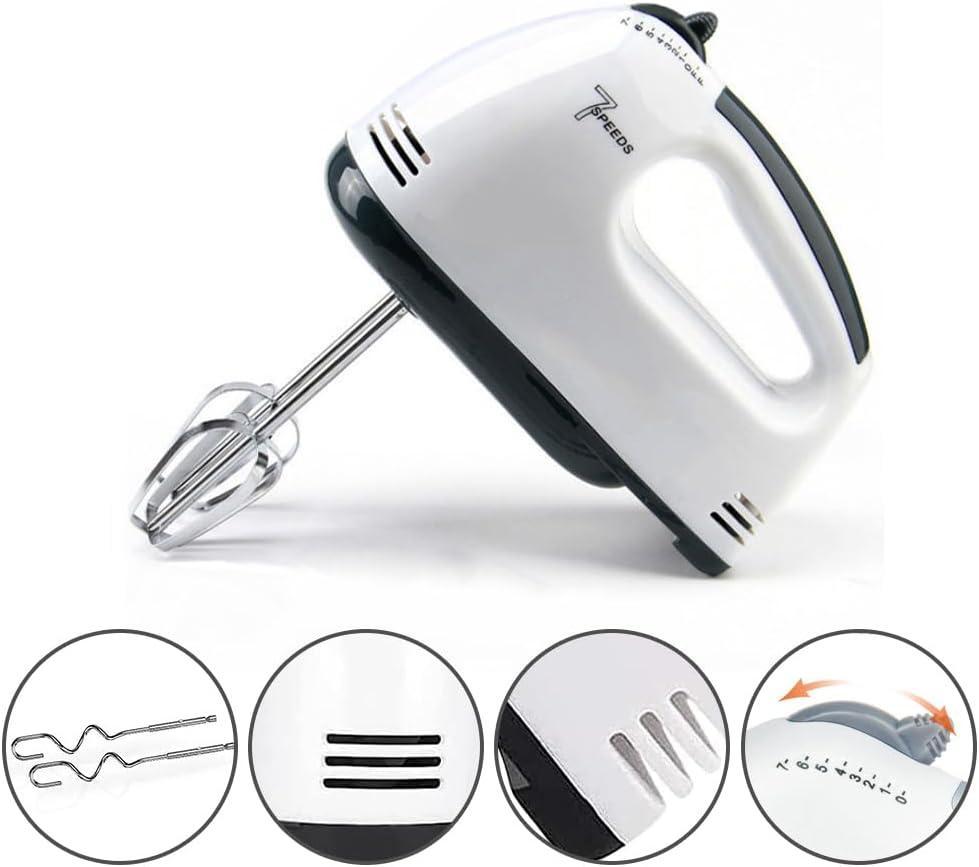 Electric Hand Mixer – 5-Speed Lightweight Kitchen Mixer with Stainless Steel Beaters & Dough Hooks for Baking & Cooking