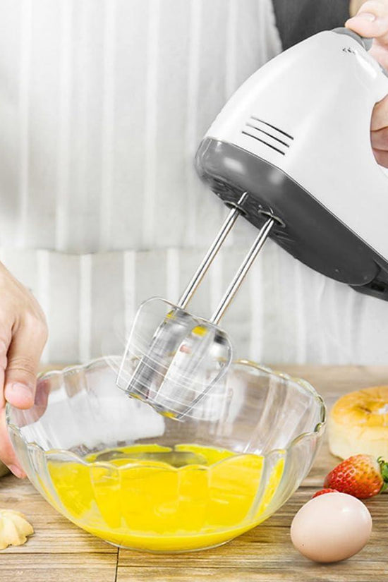 Electric Hand Mixer – 5-Speed Lightweight Kitchen Mixer with Stainless Steel Beaters & Dough Hooks for Baking & Cooking