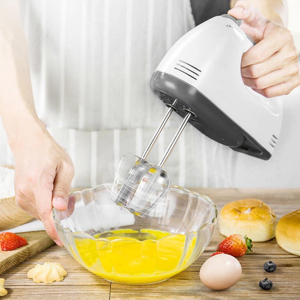 Electric Hand Mixer – 5-Speed Lightweight Kitchen Mixer with Stainless Steel Beaters & Dough Hooks for Baking & Cooking