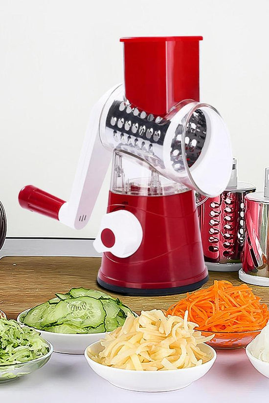 Multifunction Manual Vegetable Cutter & Slicer – Heavy Duty Stainless Steel Blades, Compact Handheld Kitchen Tool for Effortless Cutting, Chopping, Dicing & Slicing of Vegetables, Fruits, Cheese & Salad Preparation RebelRise Mart