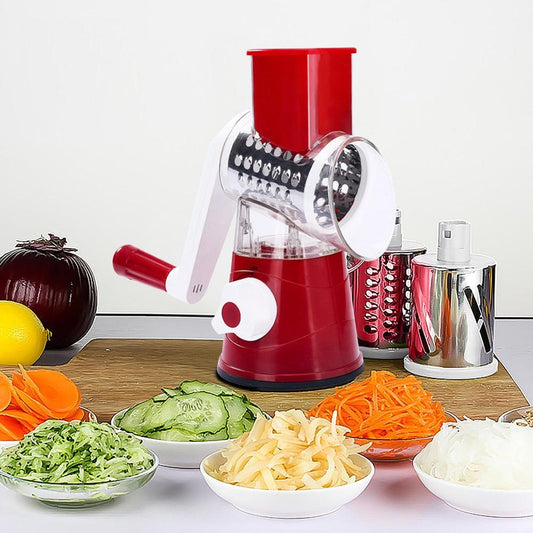 Multifunction Manual Vegetable Cutter & Slicer – Heavy Duty Stainless Steel Blades, Compact Handheld Kitchen Tool for Effortless Cutting, Chopping, Dicing & Slicing of Vegetables, Fruits, Cheese & Salad Preparation RebelRise Mart