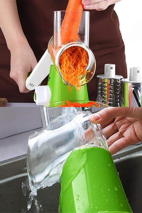 Multifunction Manual Vegetable Cutter & Slicer – Heavy Duty Stainless Steel Blades, Compact Handheld Kitchen Tool for Effortless Cutting, Chopping, Dicing & Slicing of Vegetables, Fruits, Cheese & Salad Preparation RebelRise Mart