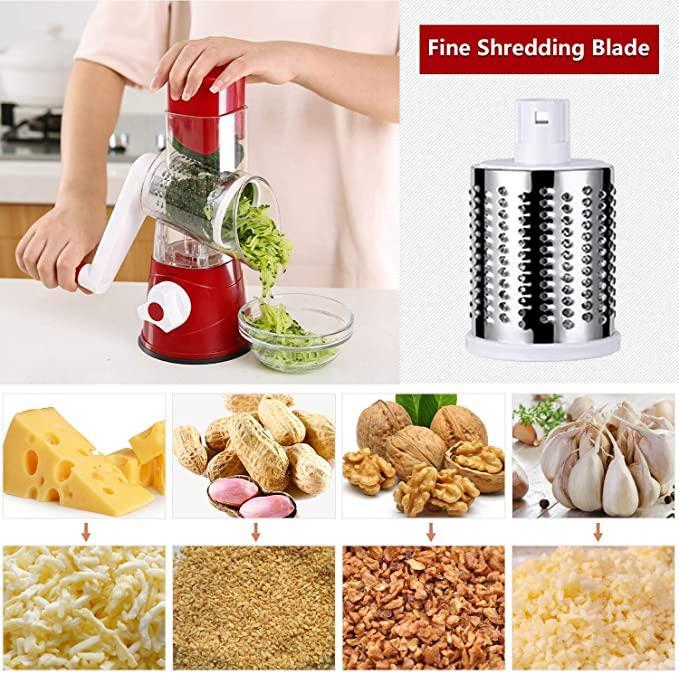 Multifunction Manual Vegetable Cutter & Slicer – Heavy Duty Stainless Steel Blades, Compact Handheld Kitchen Tool for Effortless Cutting, Chopping, Dicing & Slicing of Vegetables, Fruits, Cheese & Salad Preparation RebelRise Mart