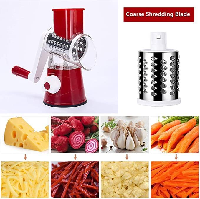 Multifunction Manual Vegetable Cutter & Slicer – Heavy Duty Stainless Steel Blades, Compact Handheld Kitchen Tool for Effortless Cutting, Chopping, Dicing & Slicing of Vegetables, Fruits, Cheese & Salad Preparation RebelRise Mart