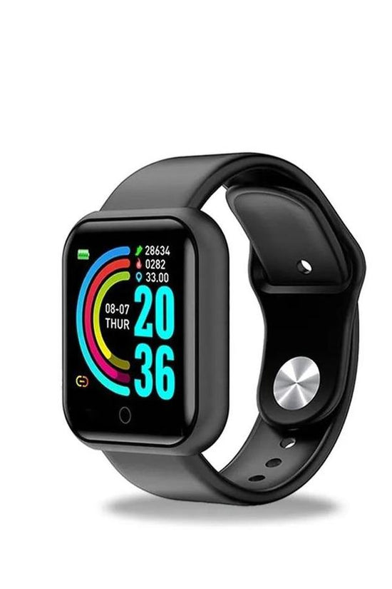 D20 Smart Watch – Stylish Metal Body Fitness Tracker with Heart Rate, Blood Oxygen, Sleep Monitor, Waterproof Design, Bluetooth & Free Home Delivery RebelRise Mart