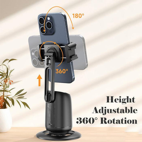 P05 Auto Face Tracking Selfie Gimbal Tripod – 360° AI Intelligent Face Tracker, Gesture Control, Built-in Fill Light, Foldable & Portable, Long Battery Life, Compatible with Android & iOS Smartphones for Vlogging, YouTube, Live Streaming & Selfies RebelRise Mart