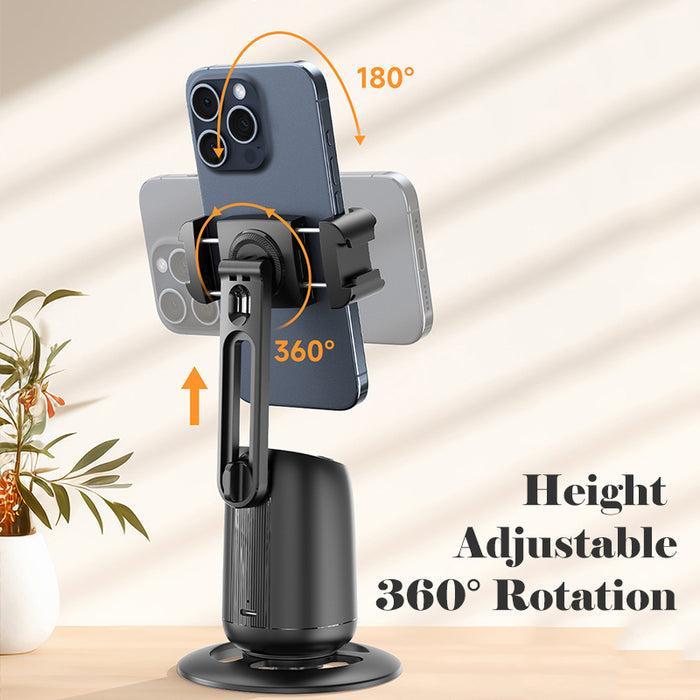 P05 Auto Face Tracking Selfie Gimbal Tripod – 360° AI Intelligent Face Tracker, Gesture Control, Built-in Fill Light, Foldable & Portable, Long Battery Life, Compatible with Android & iOS Smartphones for Vlogging, YouTube, Live Streaming & Selfies RebelRise Mart