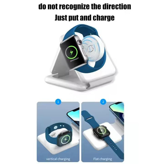 3-in-1 Foldable Magnetic Wireless Charger Station – 15W Fast Charging Dock for iPhone, Apple Watch & AirPods | Portable Multi-Device Charging Pad with Overheat & Overcharge Protection RebelRise Mart