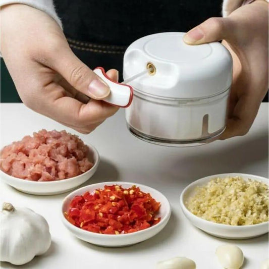 Multifunctional High-Speed Vegetable & Fruit Shredder – Manual Meat Grinder, Garlic Cutter & Mini Blender for Kitchen, Portable & Efficient RebelRise Mart