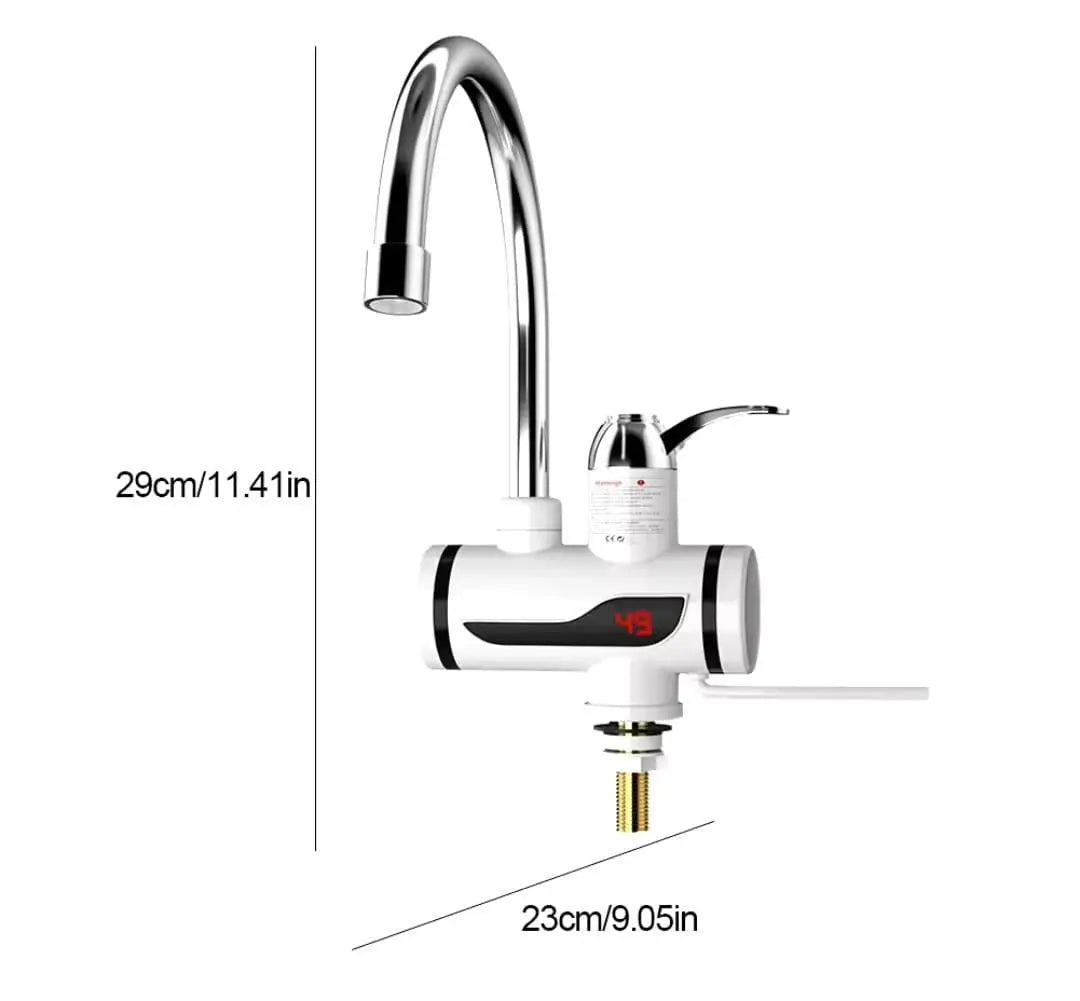 Instant Electric Water Heating Tap with Digital Temperature Display, Shock-Proof Design, Hot & Cold Water Faucet for Kitchen & Bathroom RebelRise Mart