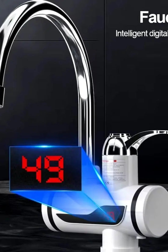 Instant Electric Water Heating Tap with Digital Temperature Display, Shock-Proof Design, Hot & Cold Water Faucet for Kitchen & Bathroom RebelRise Mart