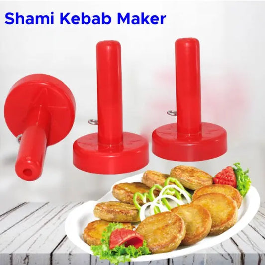 Shami Kabab Maker Set – 3 Pcs Durable Plastic Kabab Press RebelRise Mart