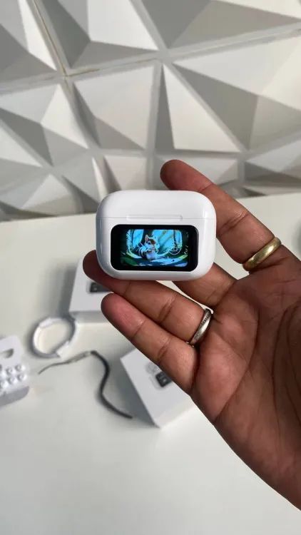 A9 Pro 2 Earbuds with LCD Touchscreen – AirPods Pro 2 Bluetooth 5.3, Noise Cancellation, 32H Battery, Surround Sound for iOS & Android