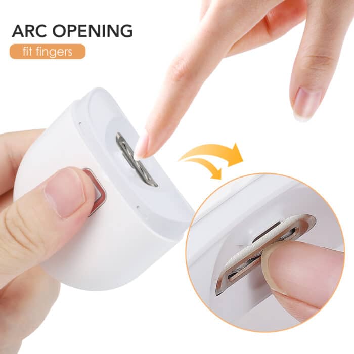 Electric Nail Clipper for Kids & Adults – Automatic 2-Speed Nail Grinder, USB Rechargeable Trimmer with Light