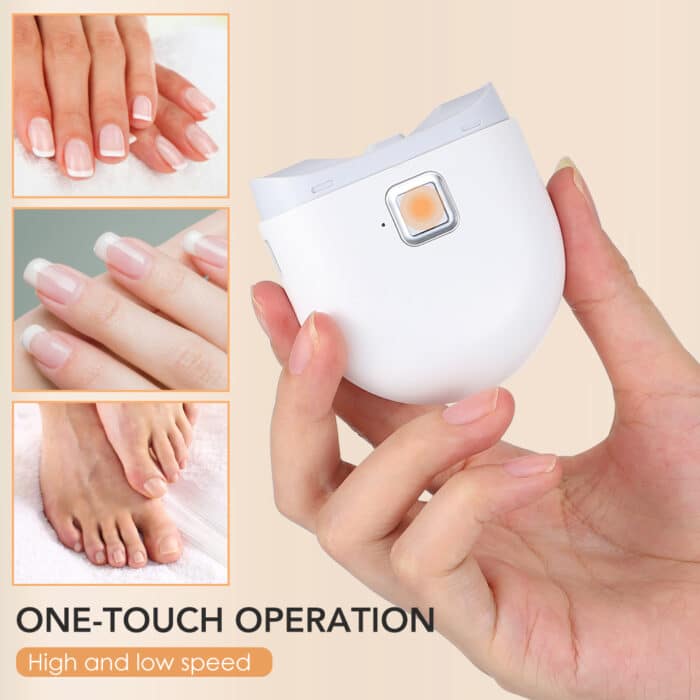 Electric Nail Clipper for Kids & Adults – Automatic 2-Speed Nail Grinder, USB Rechargeable Trimmer with Light